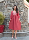 MUKHMALI Fancy Rayon Designer Ethnic Wear Anarkali Kurti Collection